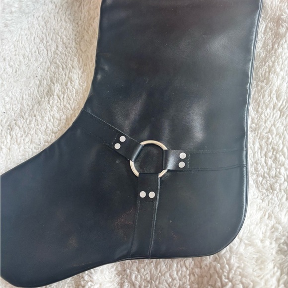 Harley-Davidson Black and Orange holiday stocking with  Plush Bone - Picture 4 of 7